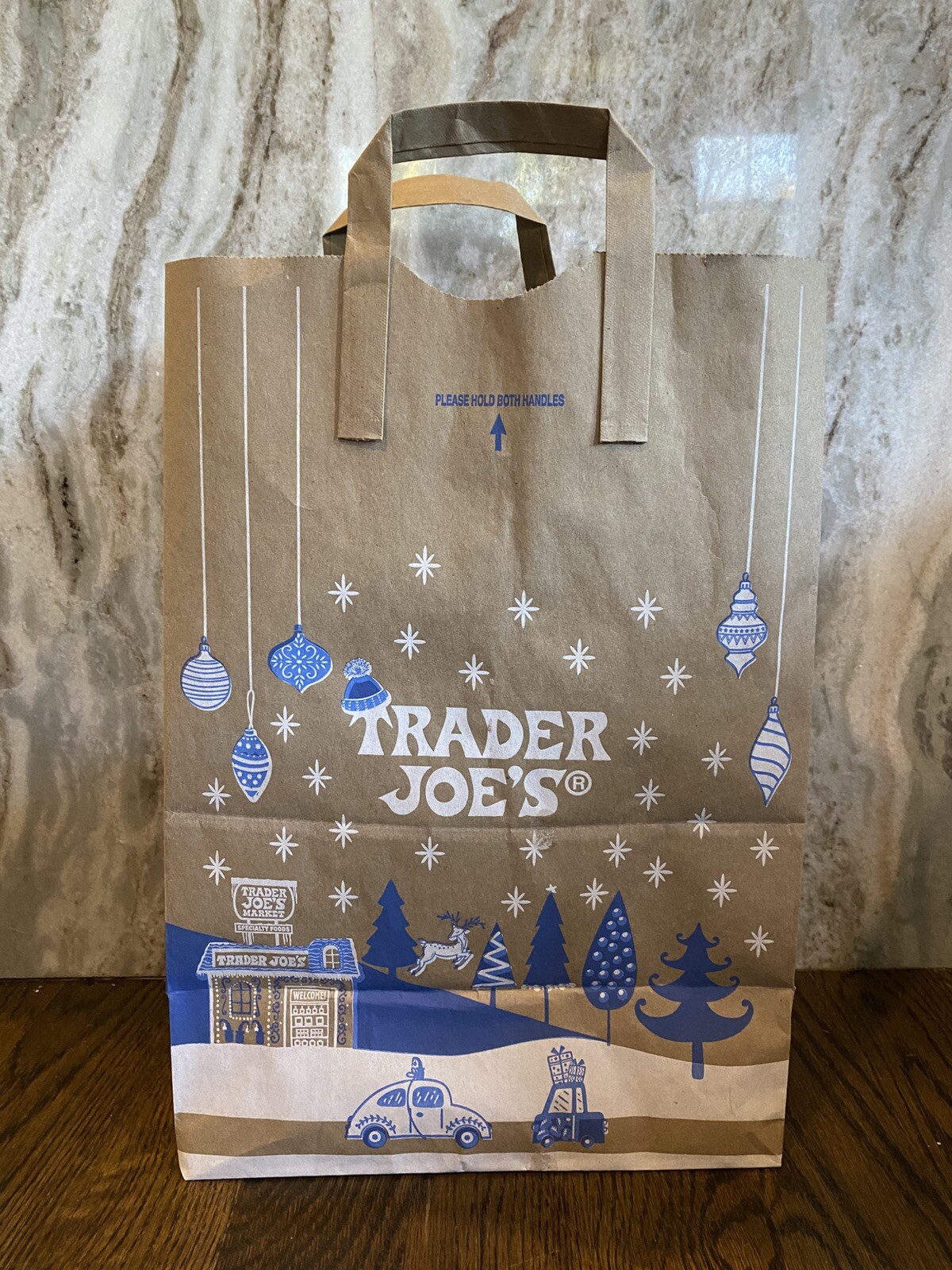 Trader Joe’s Paper Bag NEW Holiday Limited Set of 2 Crafts Wrap Free Quick Ship