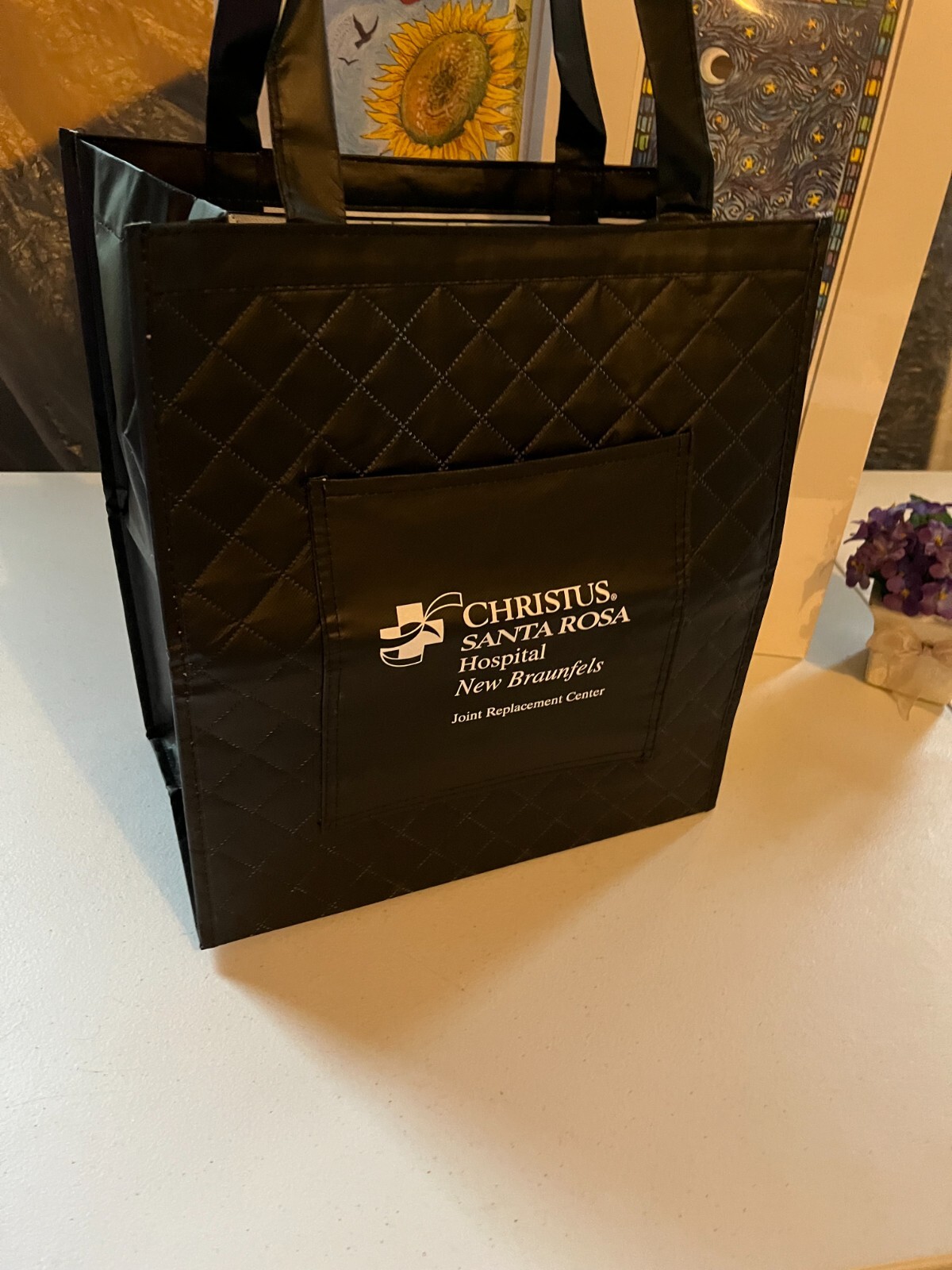 FASHIONABLE QUILTED REUSABLE SHOPPING TOTE 2 PACK
