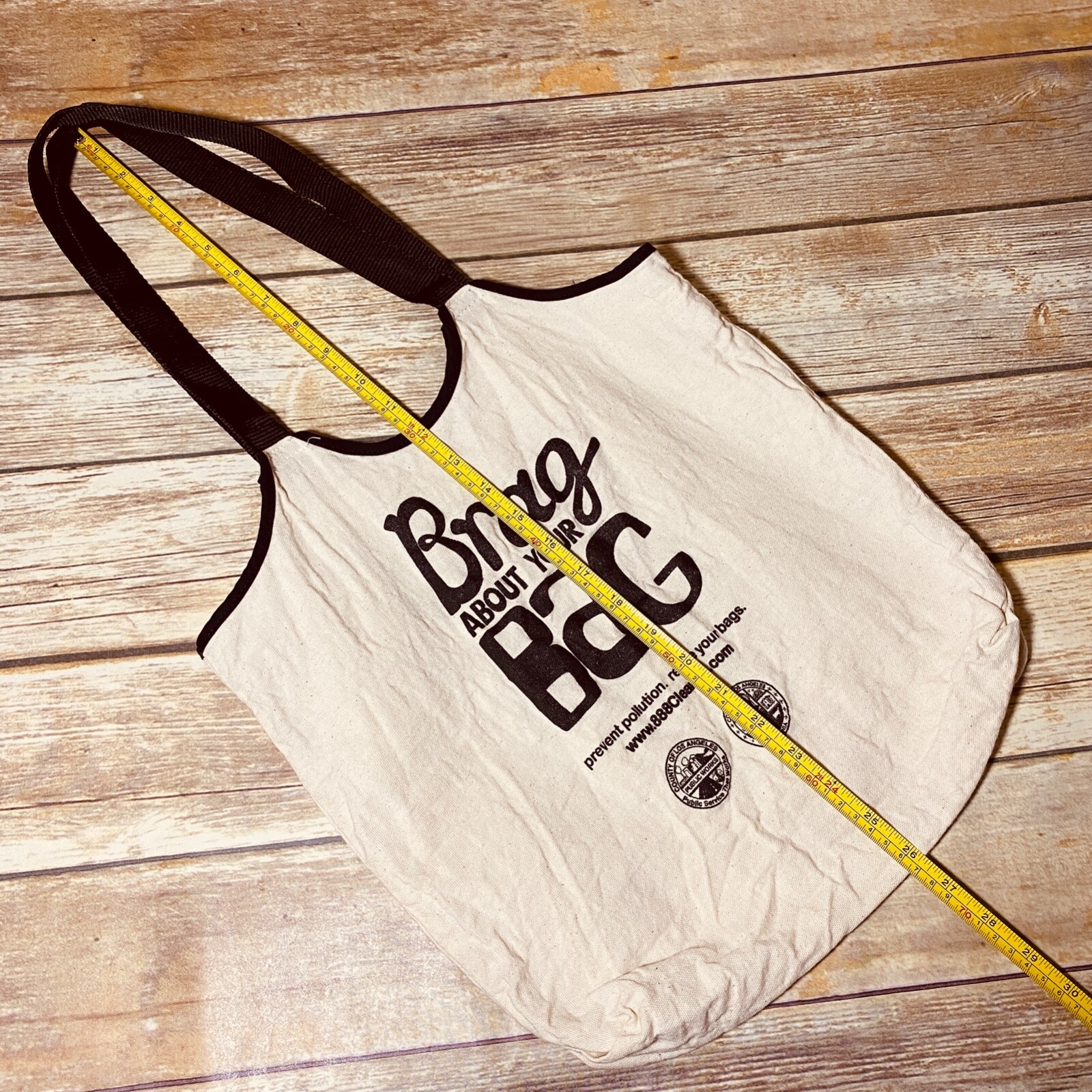 Tote Bag Canvas Shop Double Handle Farmer’s Market Store Eco Earthy Sack c