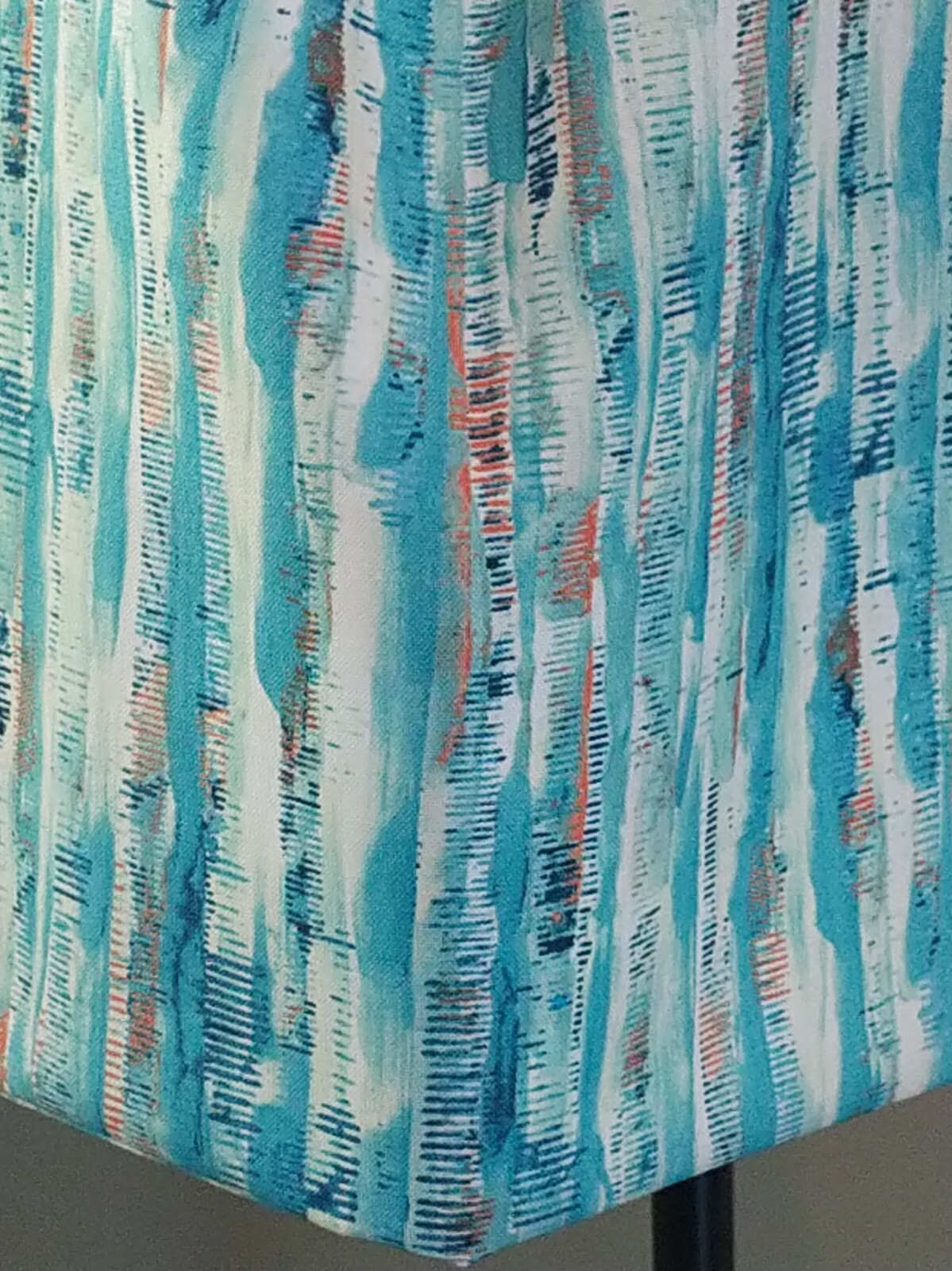 XLG UNLINED MARKET TOTE BAG made w/All-WEATHER/”Turquoise/Southwest” print, NEW