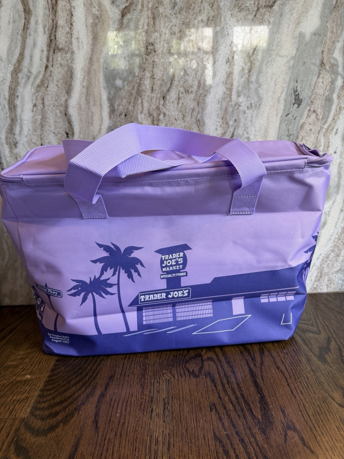 Trader Joe’s Cooler Bag Purple Rain Large Insulated NEW 8 gal Ships Fast!