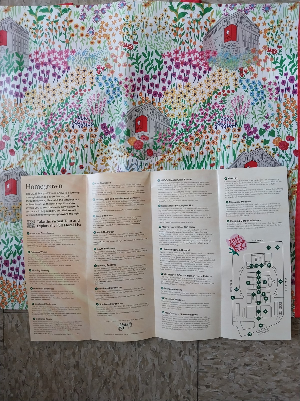 Limited Macy’s Flower Show Herald Square Tote Bag, Macy’s and Booklet
