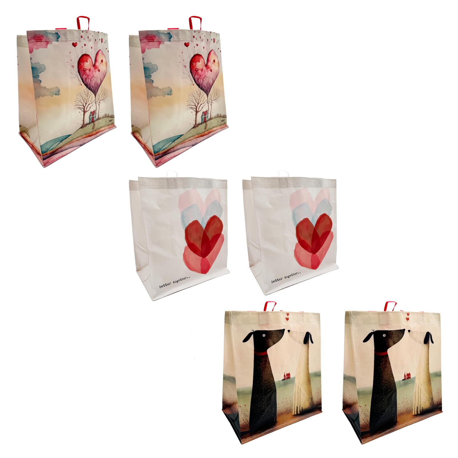Reusable Grocery Bags – Valentine’s Day Gift Totes, Foldable & Water‑Resistan…
