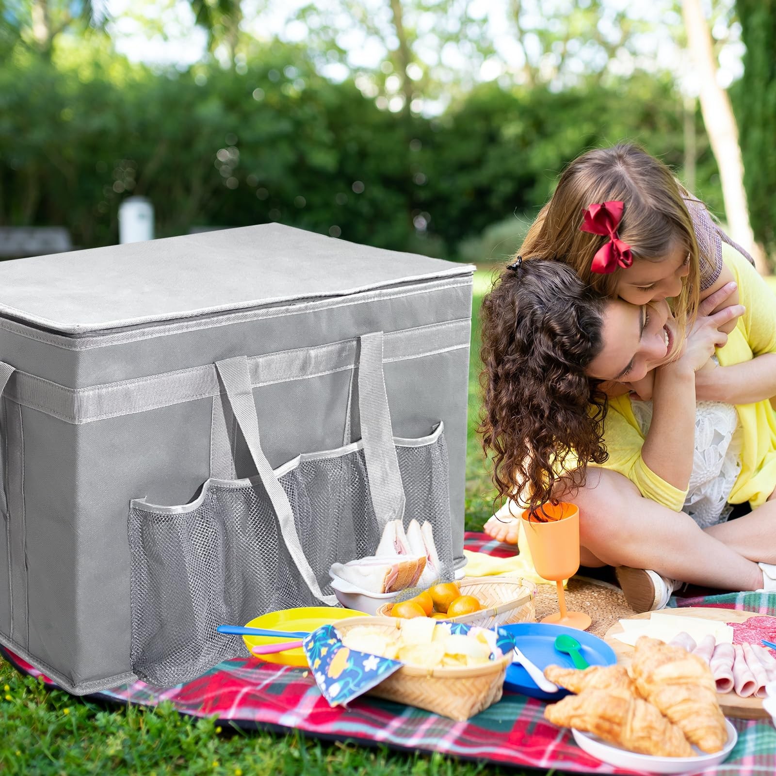 XXX-Large Insulated Collapsible Cooler Bags with Zipper Closure,Reusable Groc…