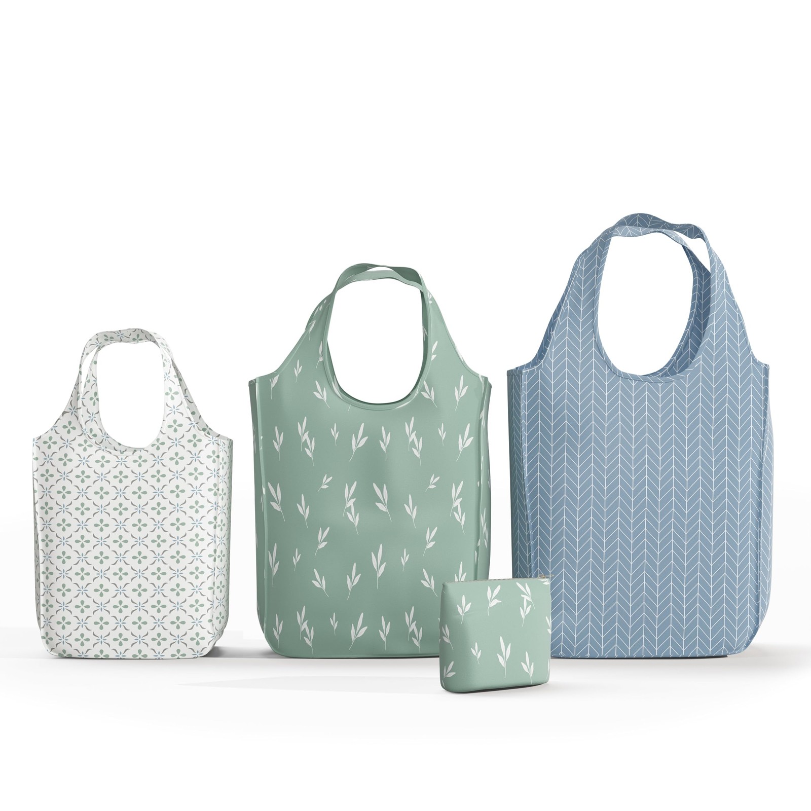 Pure Sage Reusable Grocery Bag Bundle – Stylish Shopping Bags for Groceries –