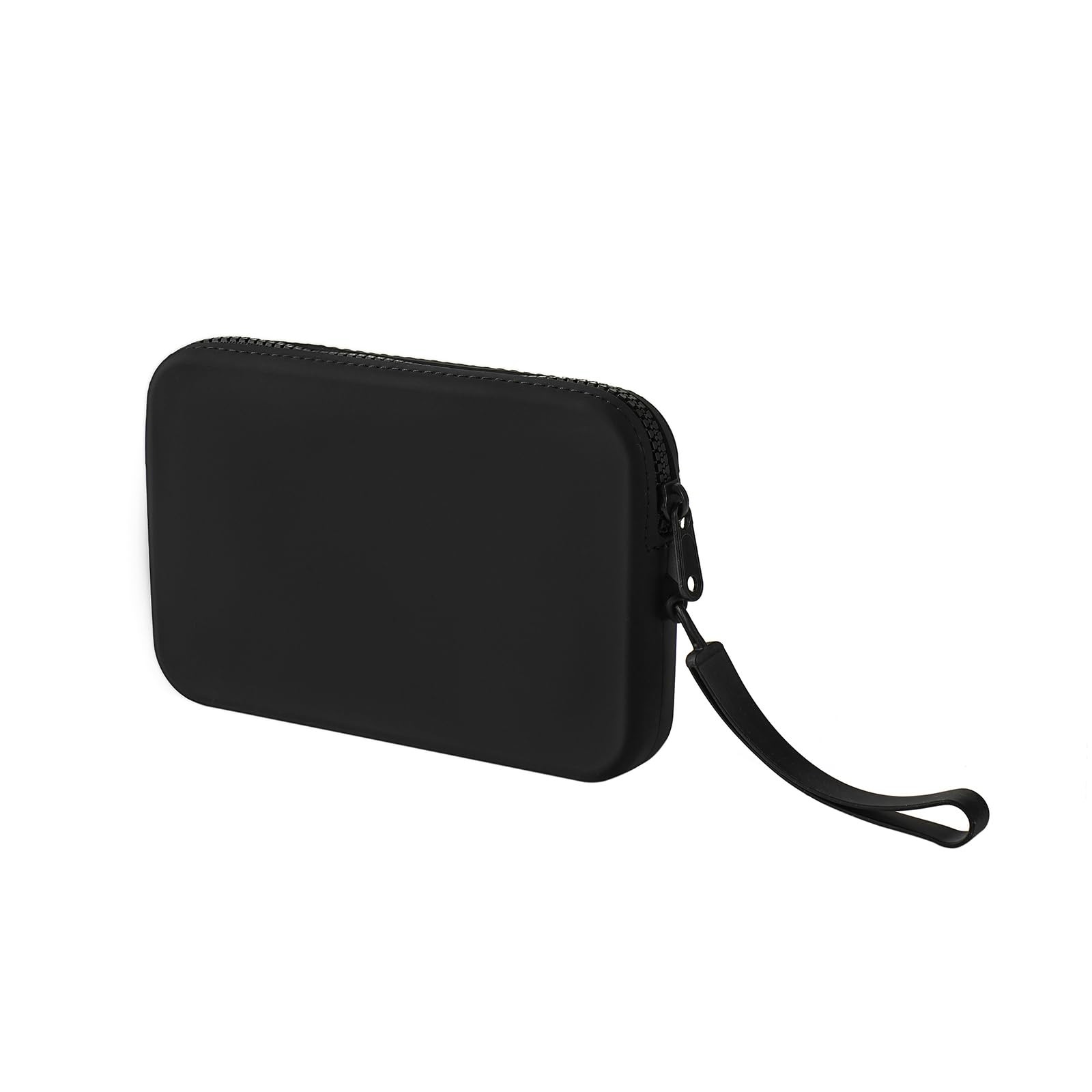 WHHJM Small Silicone Multifunctional Essential Bag Portable Travel Black