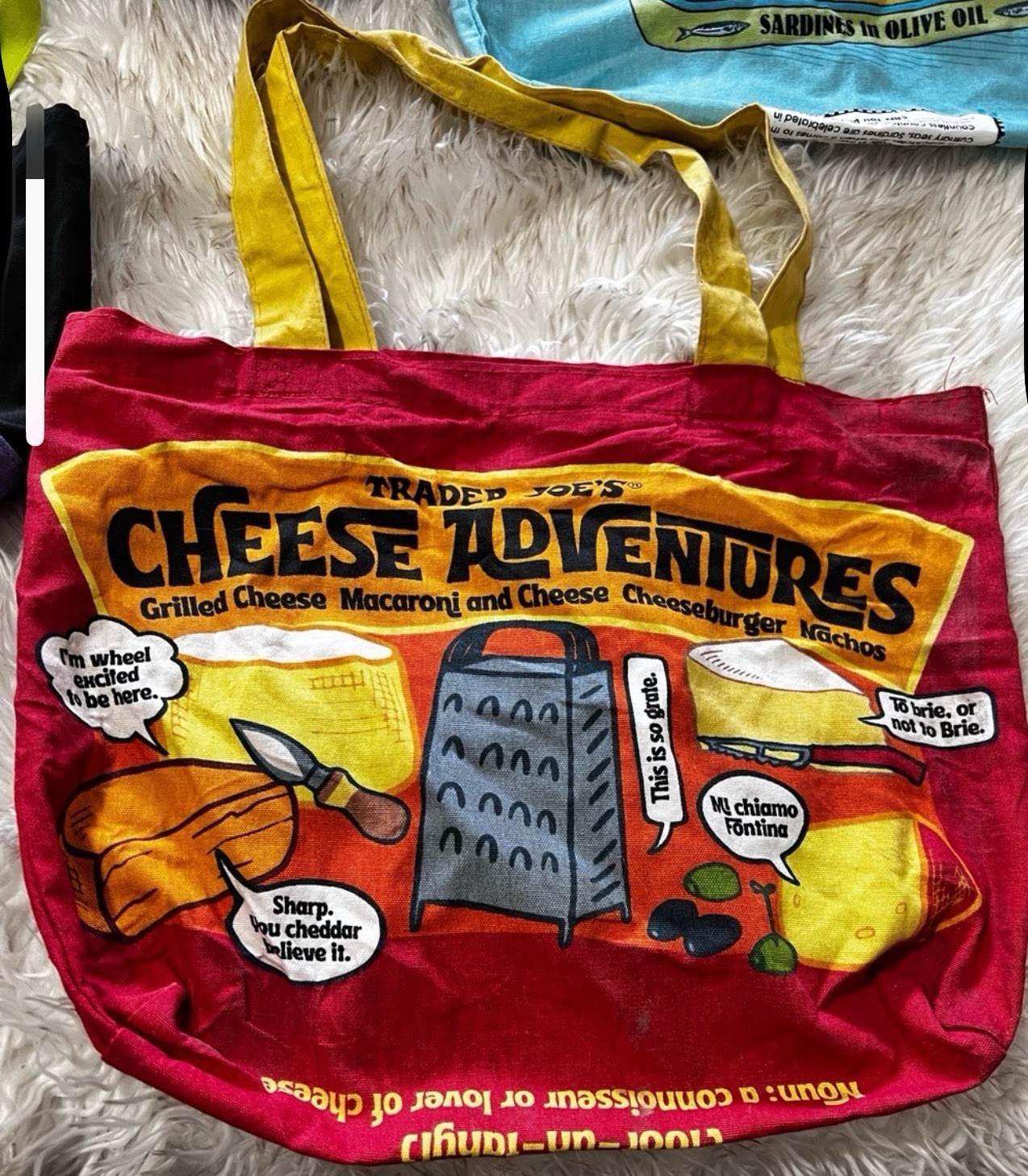 Trader Joe Lot of Shopping Bags, 2 Large, 4 Mini and One Mini Cooler
