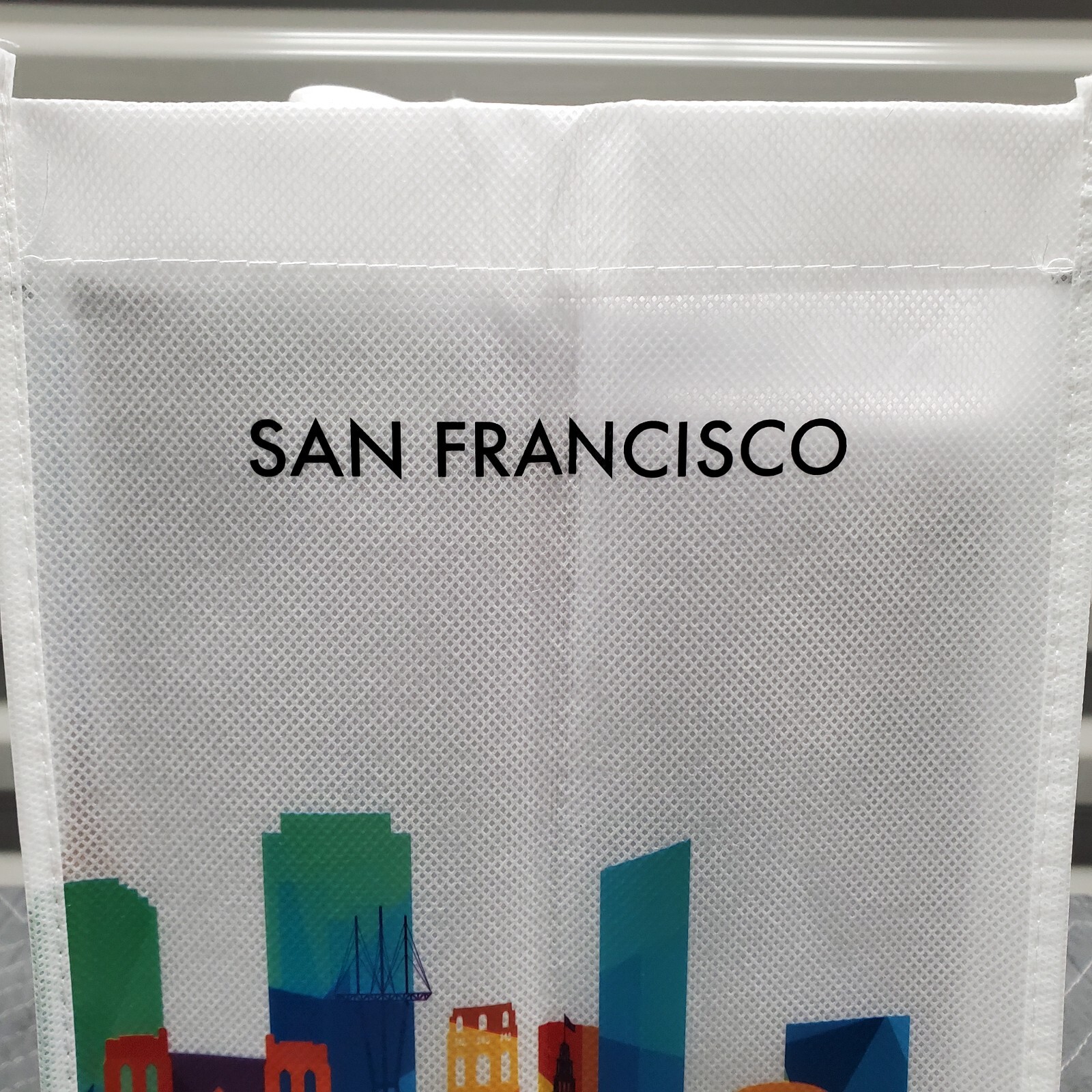 SAN FRANCISCO Reusable Grocery Shopping Tote Bag Medium 15x12x8″ Daiso Japan NEW