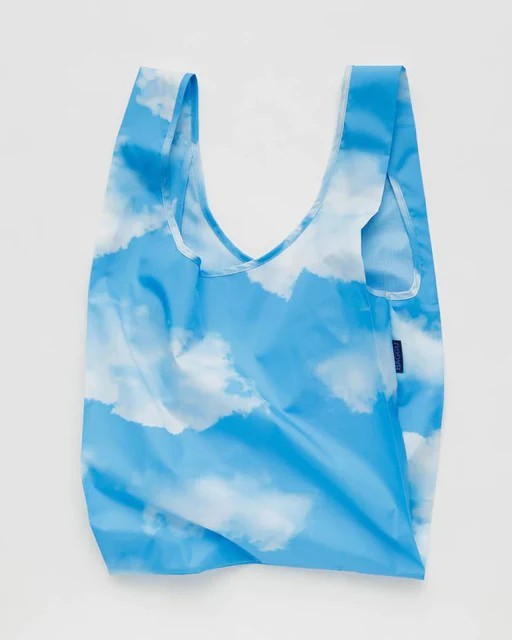 NWT Baggu Standard Reusable Bag Blue Clouds US seller Discontinued OOP Sold Out