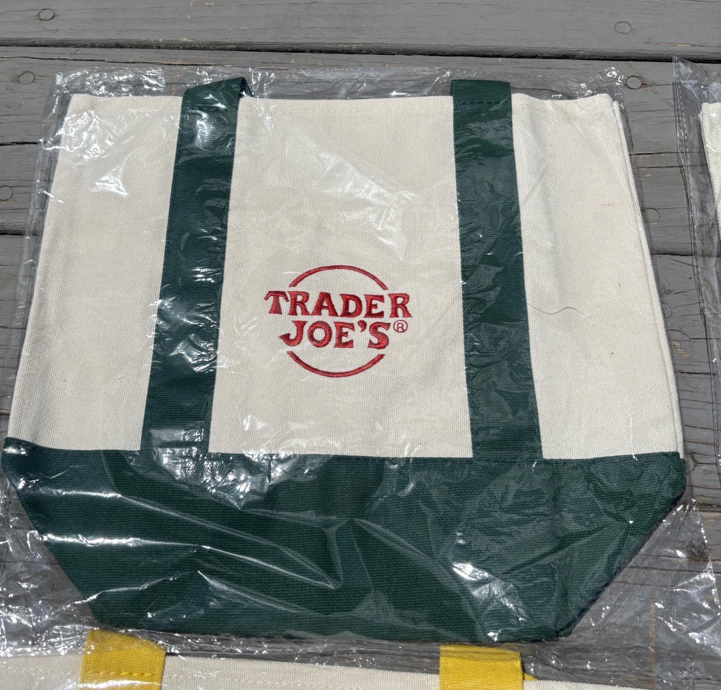 Trader Joe’s mini canvas reusable tote bags set of All 4 Colors New