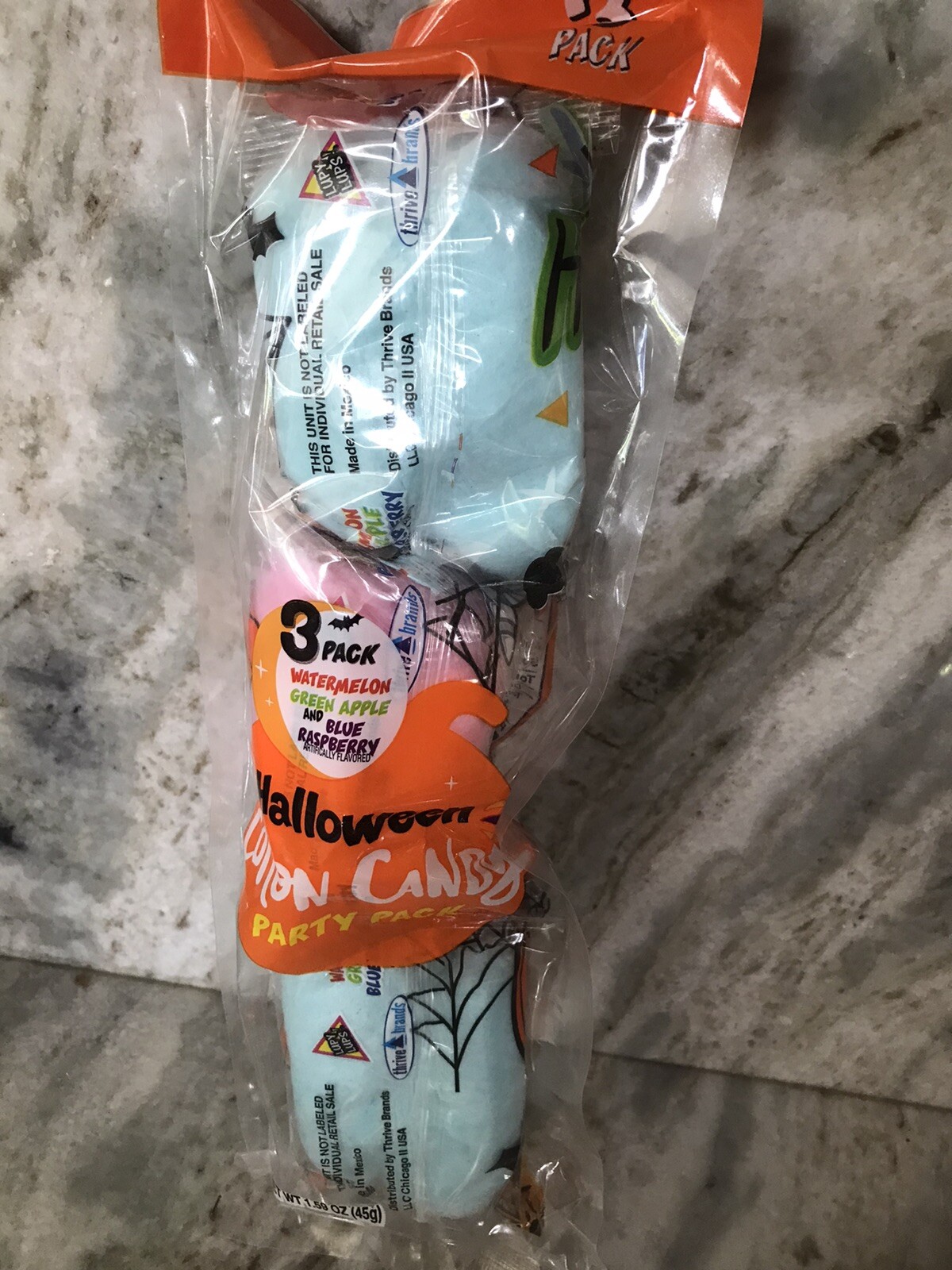 ShipN24Hours. New-Halloween Cotton Candy Patry Pack. 3 pack. 45 Gr. 3 Flavors.