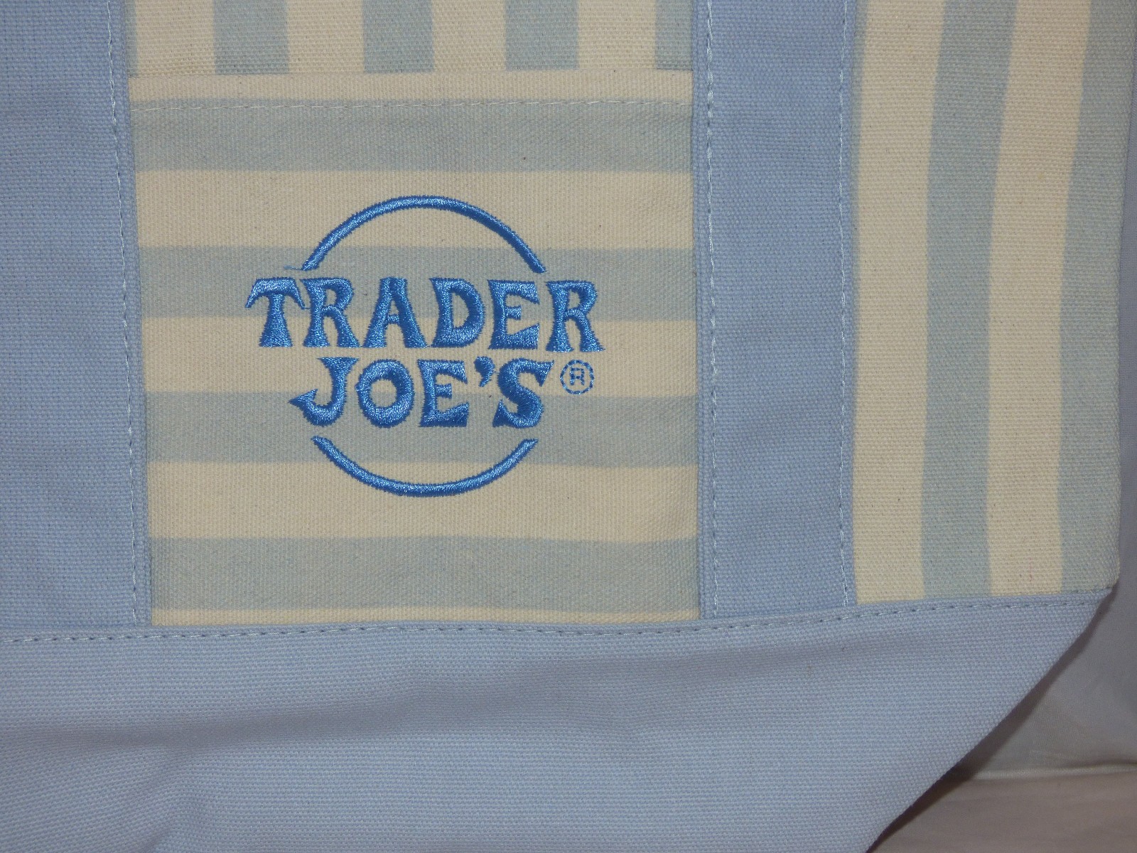 Trader Joe’s – Mini Canvas STRIPED Tote Bag – Blue – Summer 2026 – Limited Ed