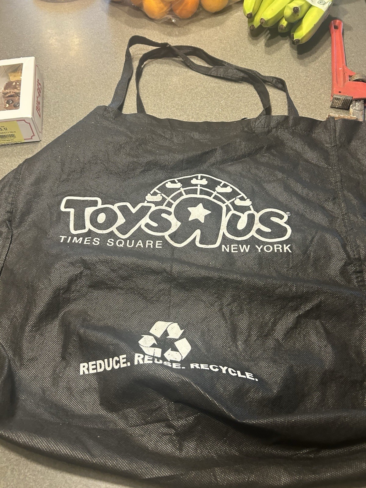 Toys R Us Times Square New York Black Reusable Shopping Bag