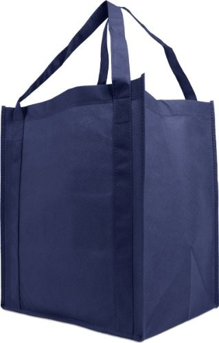 Reusable Grocery Bags, Wide Tote Bag with 20-Inch Reinforced Handle 10 Count Lot