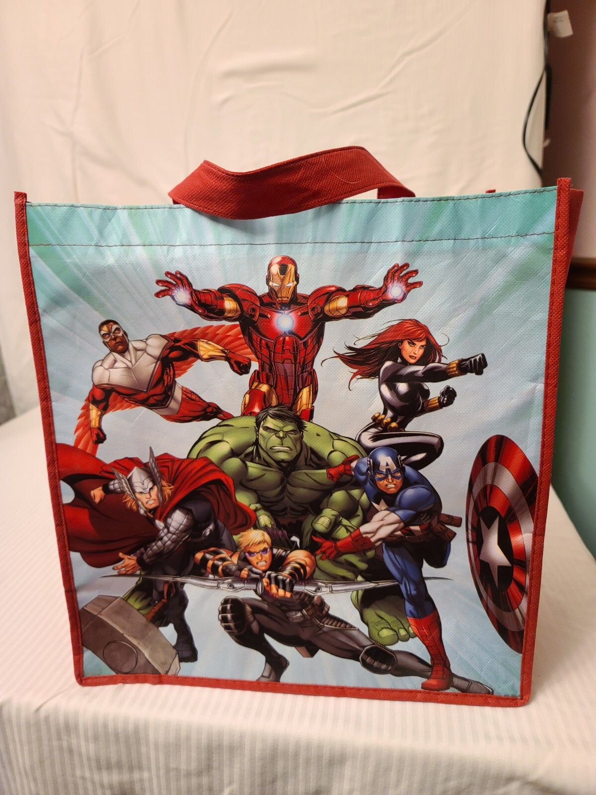 Reusable Marvel Avengers Character Tote Shopping Bag Kids Toy Beach Bag Hulk