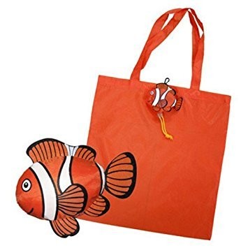 20pcs Fish Shopping Foldable Bag Colorful Reusable Bags Shoulder Tote (Random…