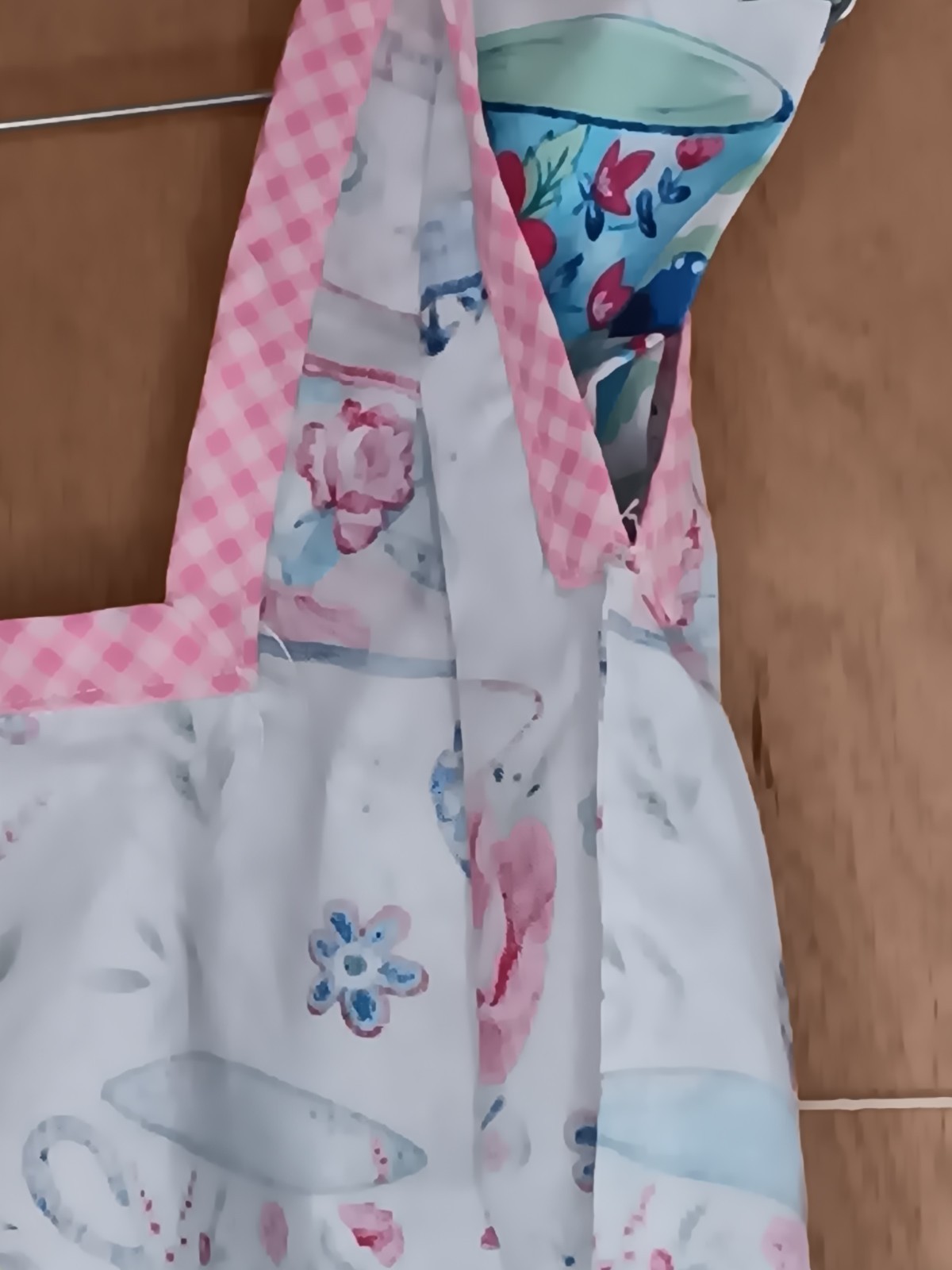 New handmade Reusable Market Bag Foldable with pocket Cotton Fabric