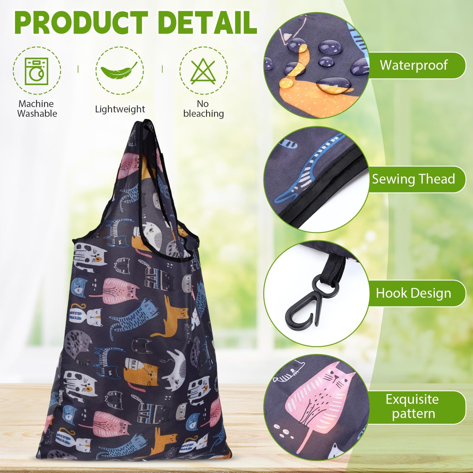 Reusable Shopping Bag Foldable Recycle Travel Grocery Pocket Bulk 24 PCS