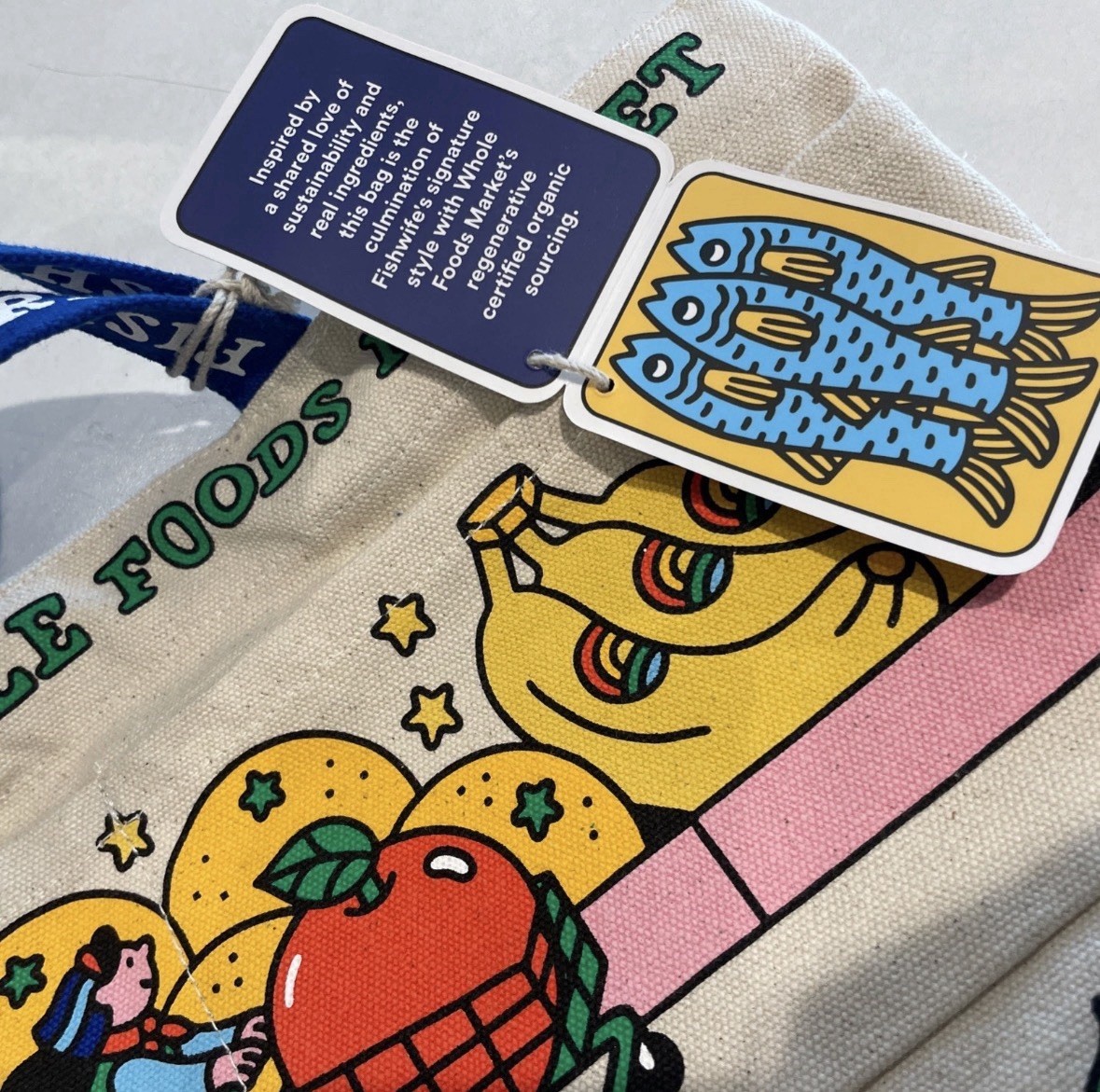 【Medium size】 Whole Foods x Fishwife Tote Bag Limited Edition
