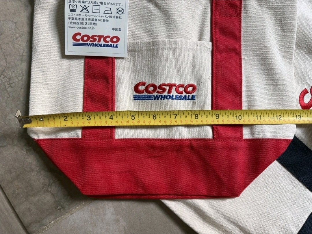 COSTCO JAPAN CANVAS TOTE BAG SET of 2 *BRAND NEW