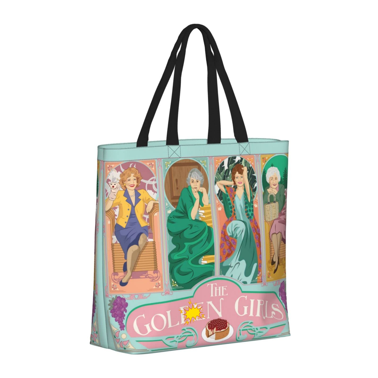 The Gold Girls Tote Bags Large Shopping Grocery Shoulder Bag Thank You for Be…