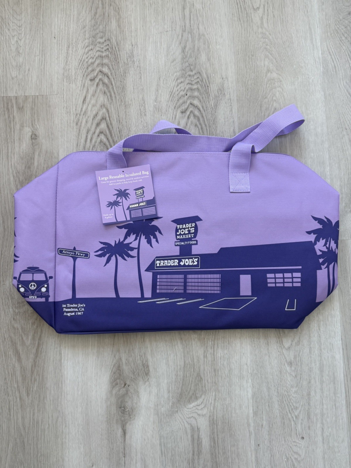 Trader Joe’s NEW SPRING 2026 RELEASE PURPLE RAIN Large Insulated Bag LIMITED