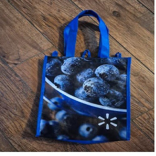 Walmart Branded Reusable Tote Shopping Grocery Bag Limited Edition Blueberries