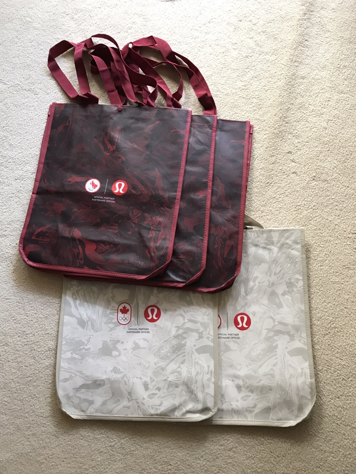 Lululemon Team Canada Olympic 5 Large Shopper Bags Multi Eco Friendly