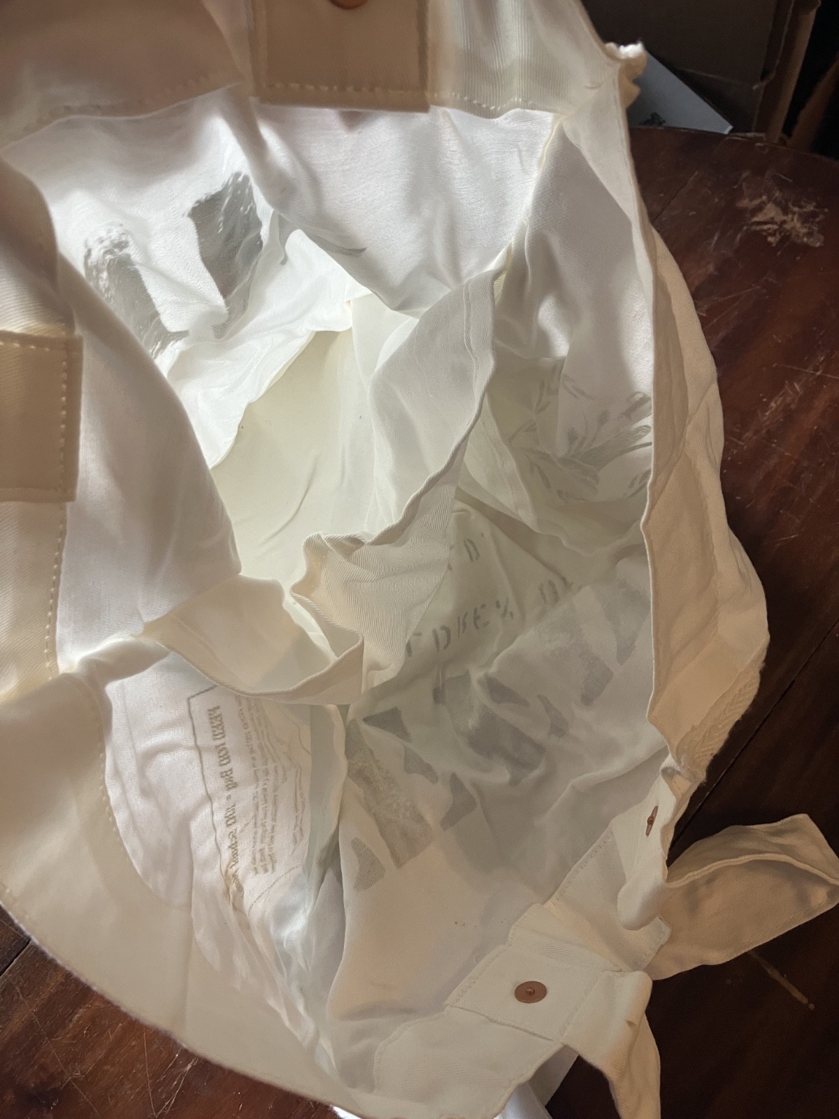 Whole Foods/WFP FEED 100 Tote/Reusable Bag/Convertible Pouch OG Cotton-Burlap