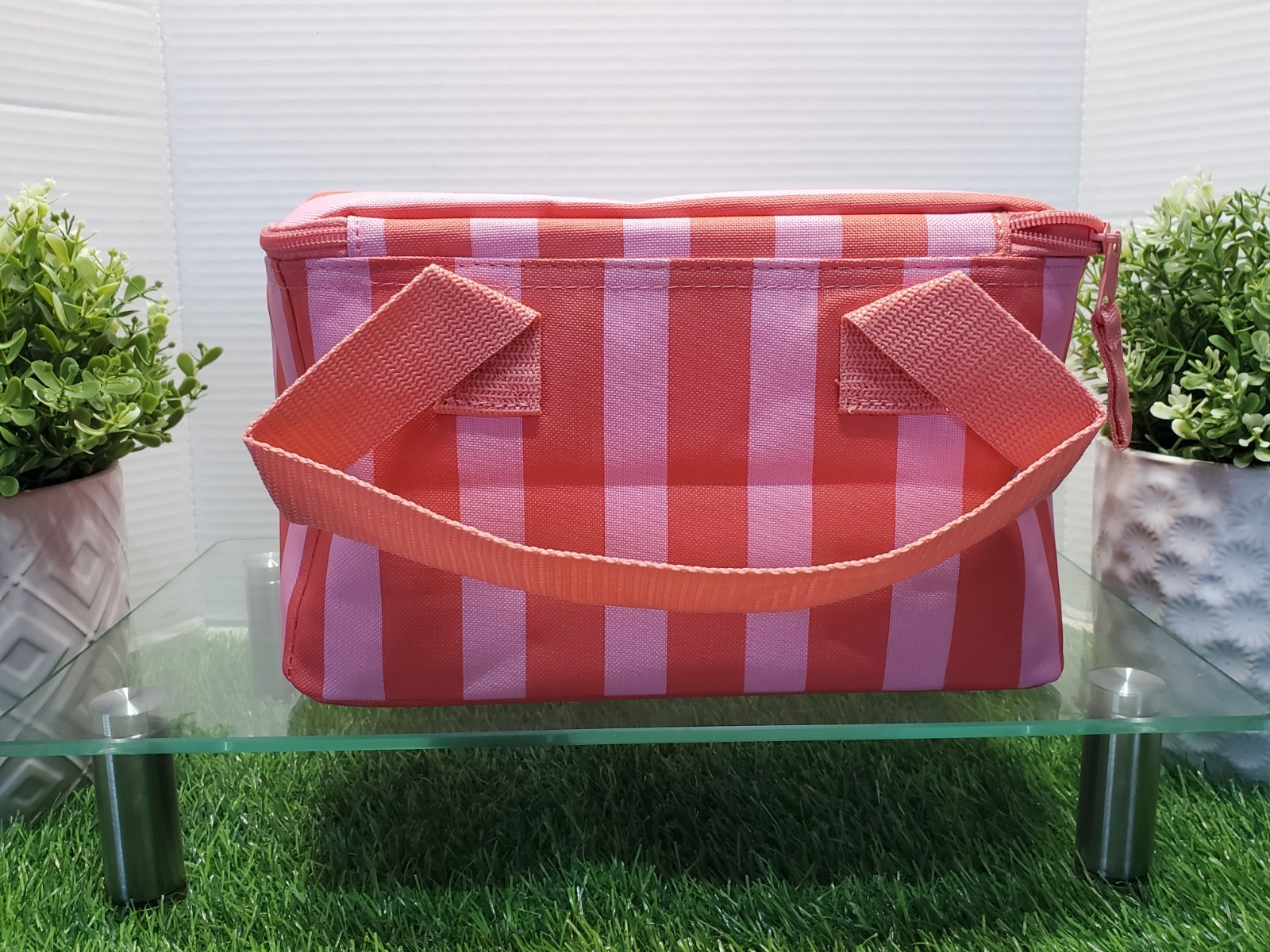 Trader Joe’s Summer 2026 Mini Insulated Tote Bag Pink Stripes 1.5 Gallons💗🌴NEW
