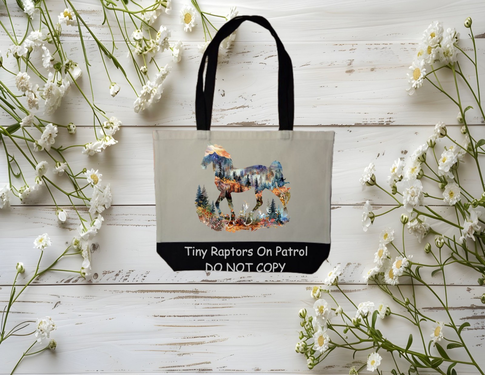 Horses~ Canvas Tote Bag~FREE shipping~shopping~CHOICE~Reusable~Gift~ Floral~ USA