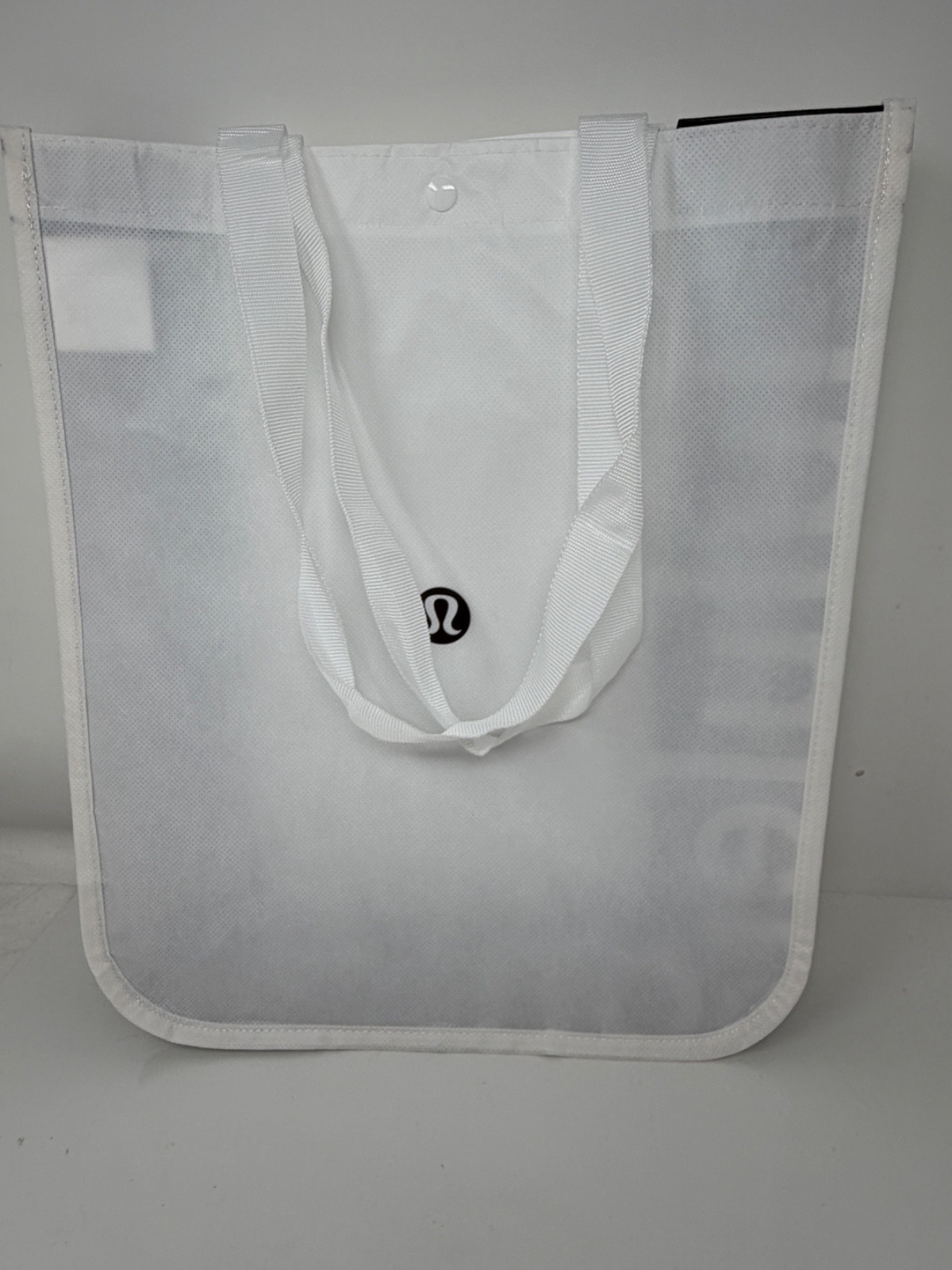 Lululemon Reusable Shopping Gift Bag Yoga Tote White 14″x16″X6″