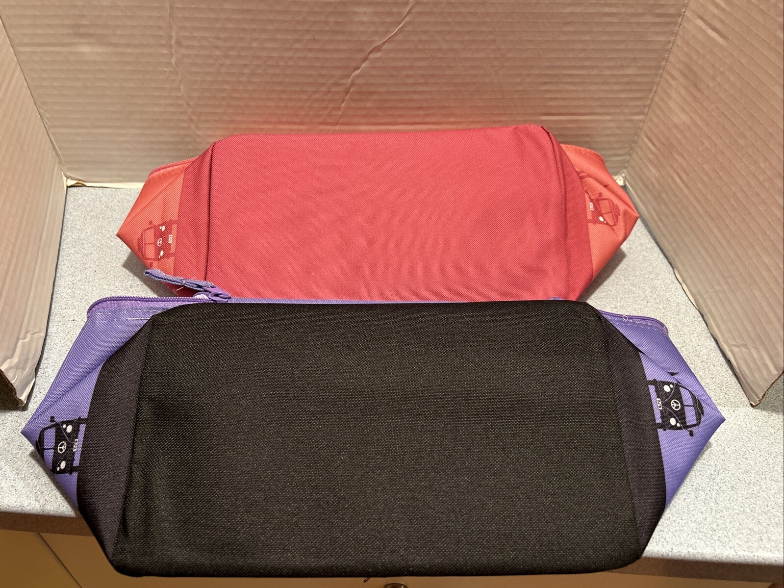 Trader Joe’s HOT PINK Magenta & TEAL Insulated Cooler Zip Reusable MINI Tote Bag