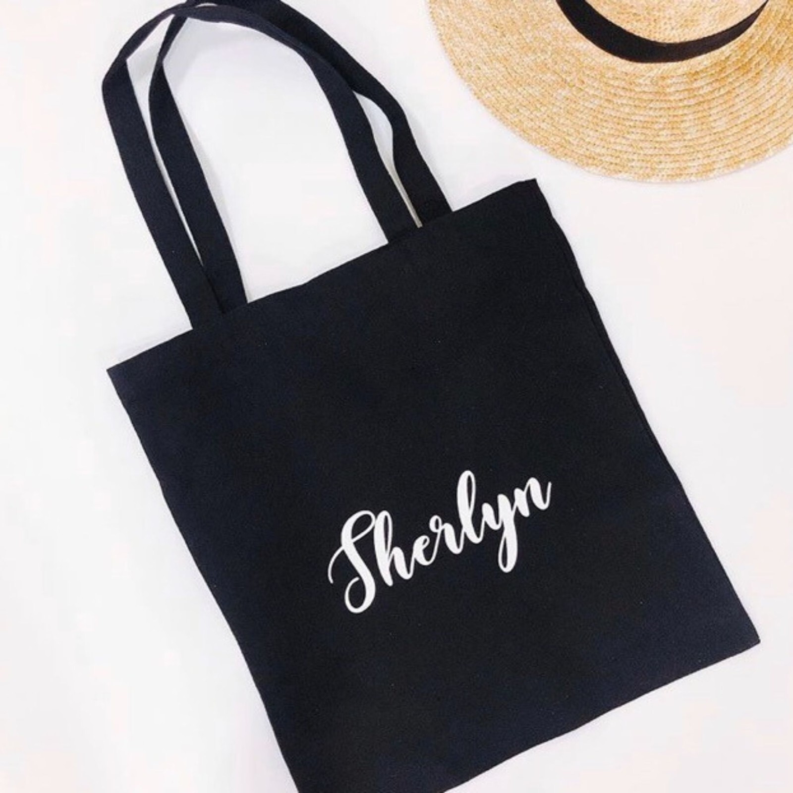Reusable Personalize Cotton Tote Bag: Handmade, Spacious, Eco-Friendly Shopping