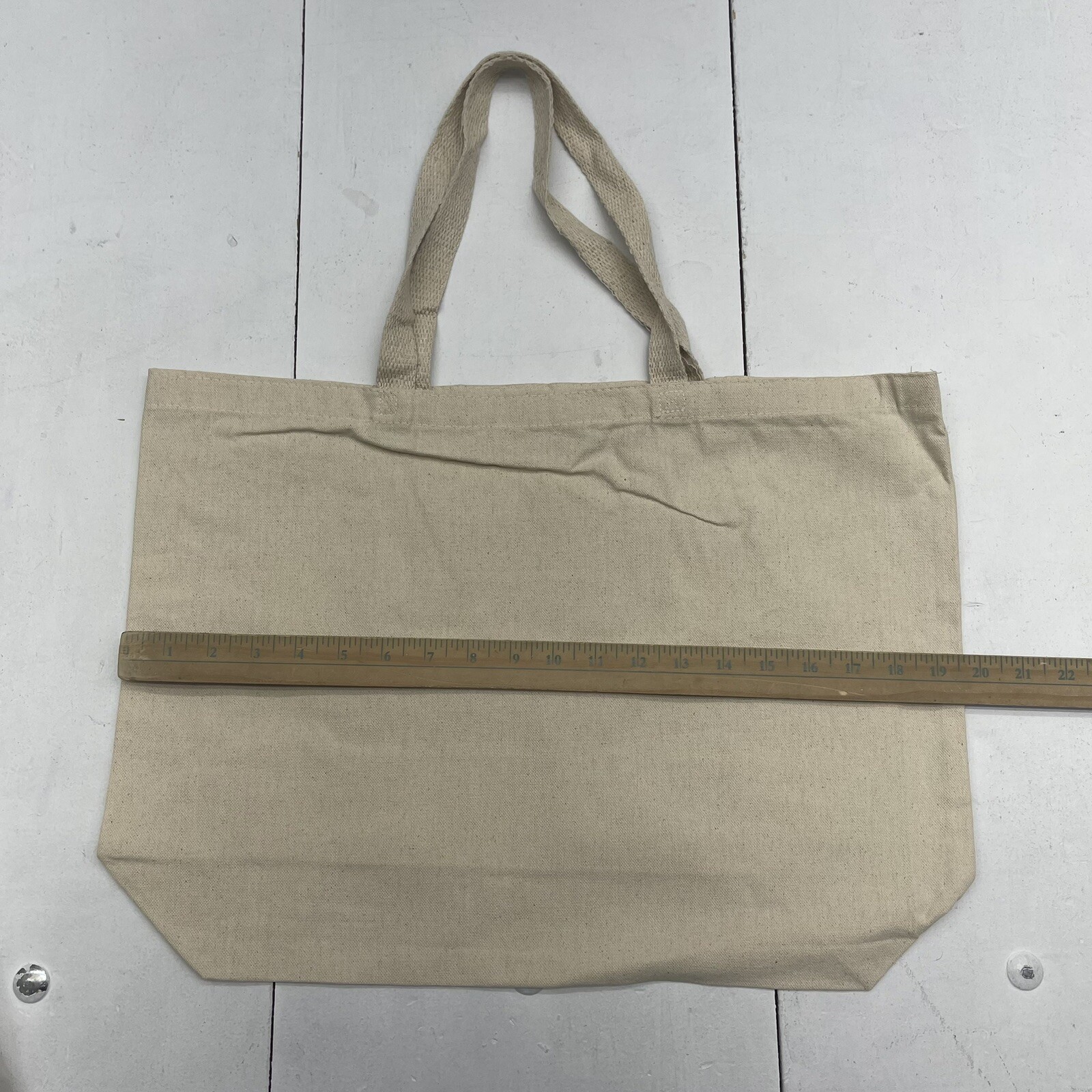 Q-Tees Q600 Jumbo Canvas Tote 100% Heavy Cotton Natural Beige Single Bag