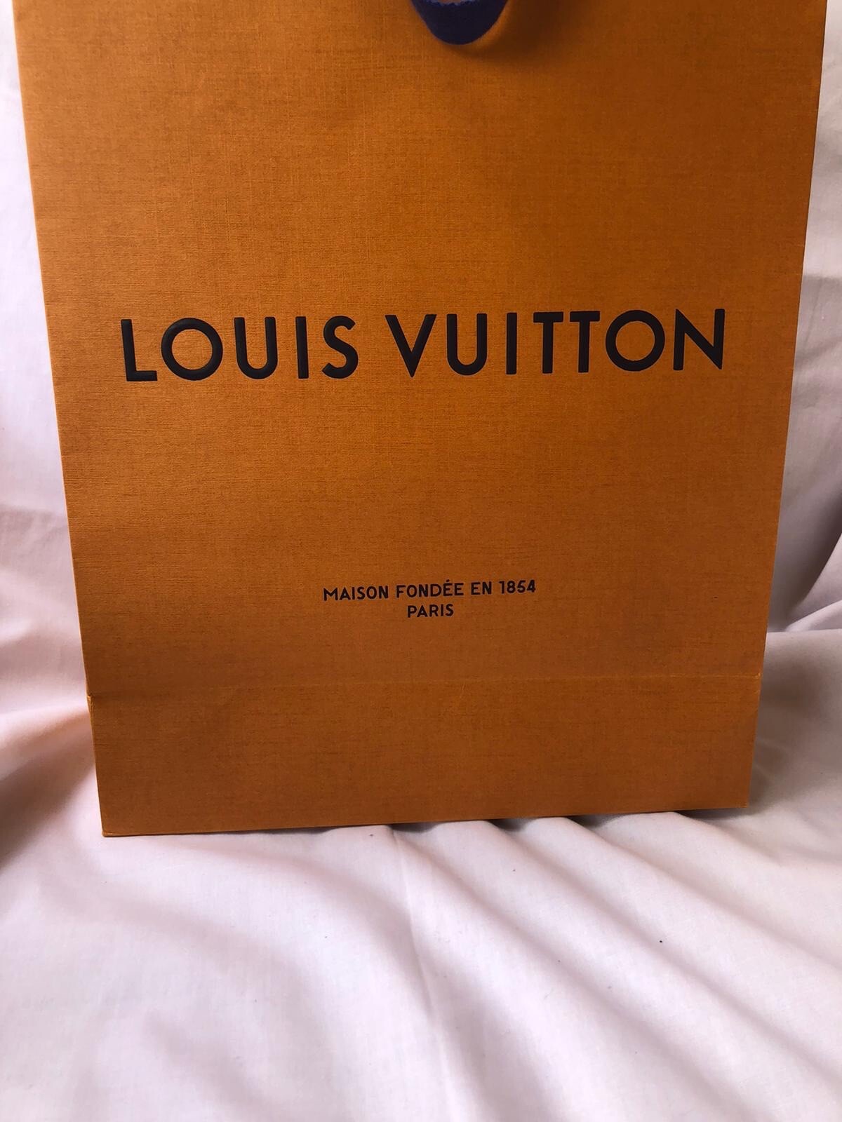 Louis Vuitton Paper Shopping Bag Reusable Orange 14″ x 9.6″ x 4.3″
