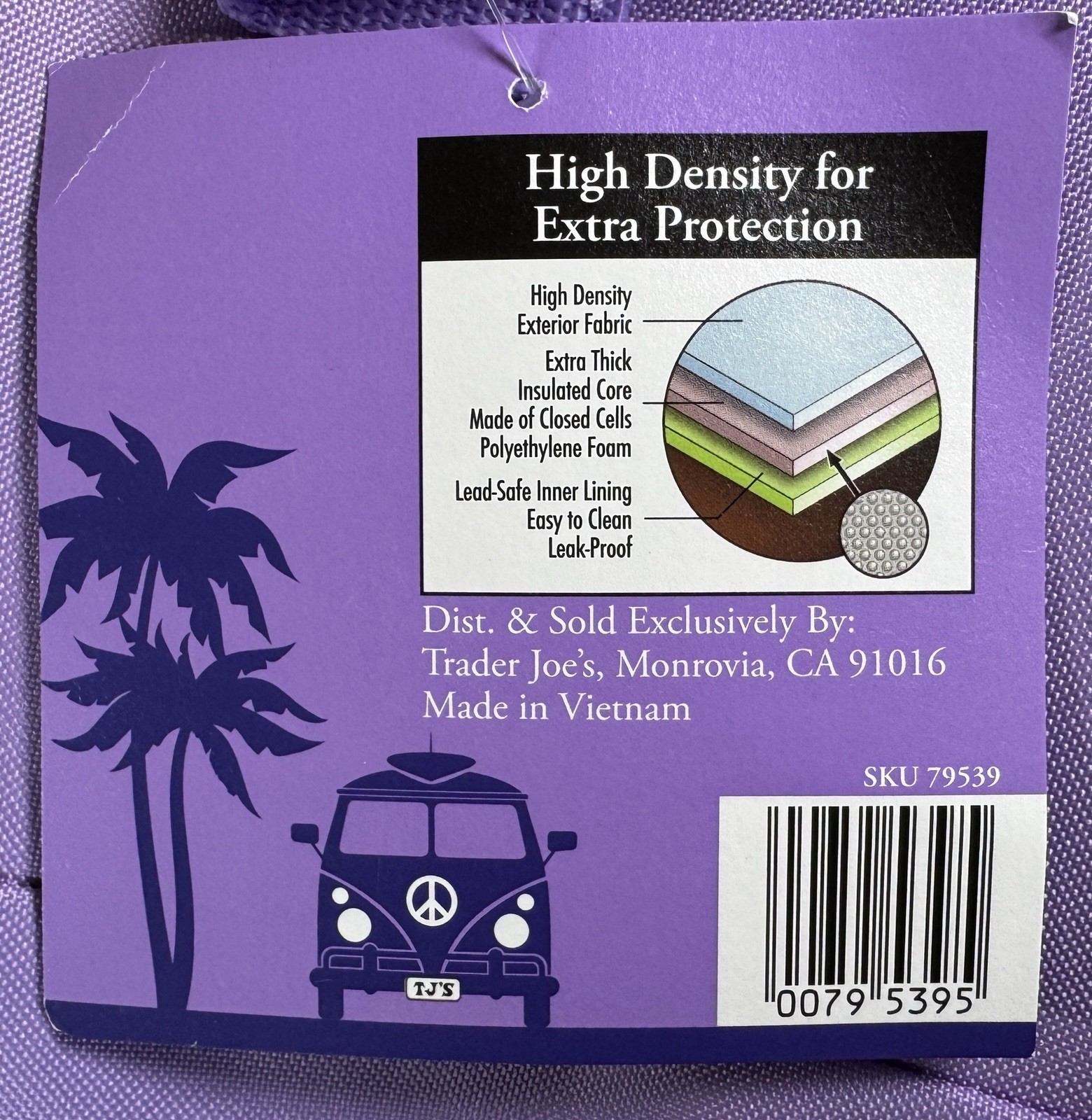 Trader Joe’s Large 8 Gal Insulated Cooler Bag PURPLE RAIN (Lavender) NWT
