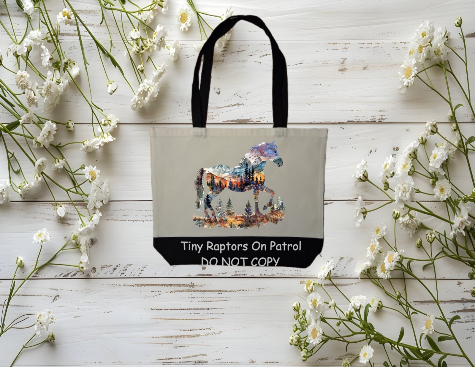 Horses~ Canvas Tote Bag~FREE shipping~shopping~CHOICE~Reusable~Gift~ Floral~ USA