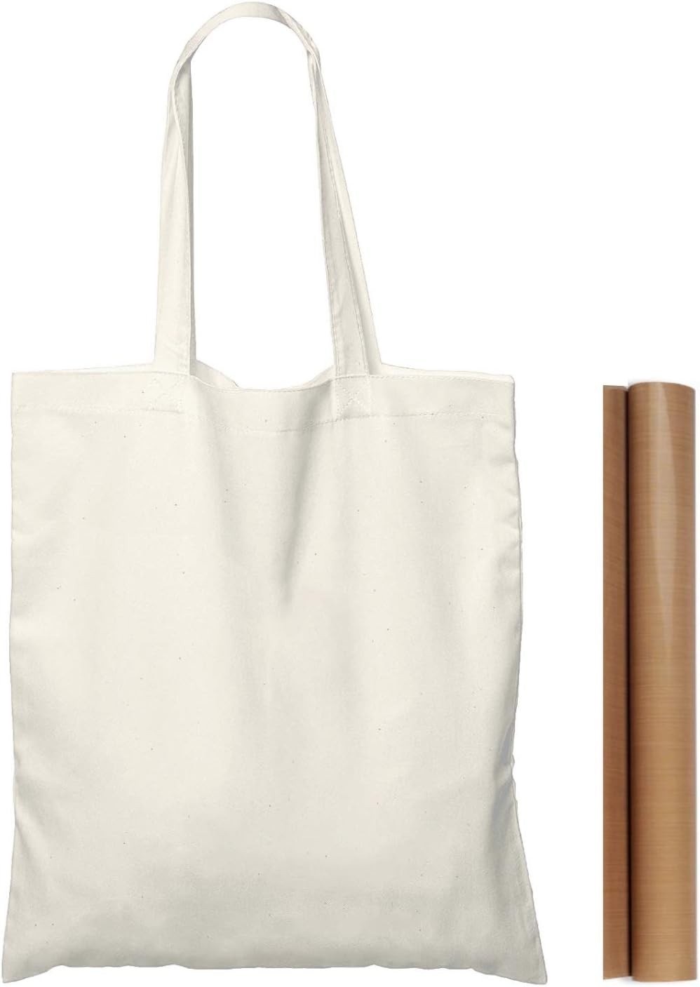 25 Pack 15” X 16” Natural Cotton Tote Bags, Lightweight Blank Bulk Cloth ba…