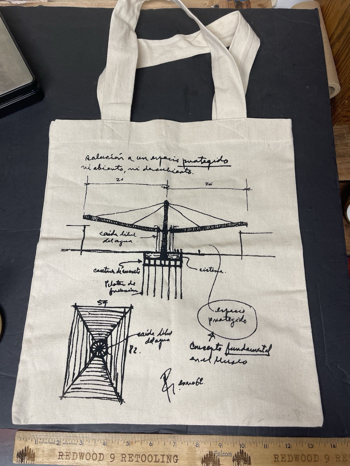 NATIONAL MUSEUM OF ANTHROPOLOGY MEXICO CITY Tote Bag Reusable P. Ramírez Vázquez