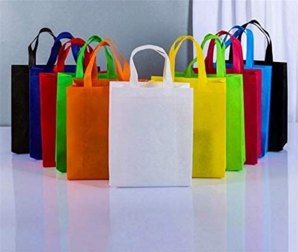 Supersize 14 Pack Reusable Non Woven Gift Bags with Handles Party Fabric Tote…