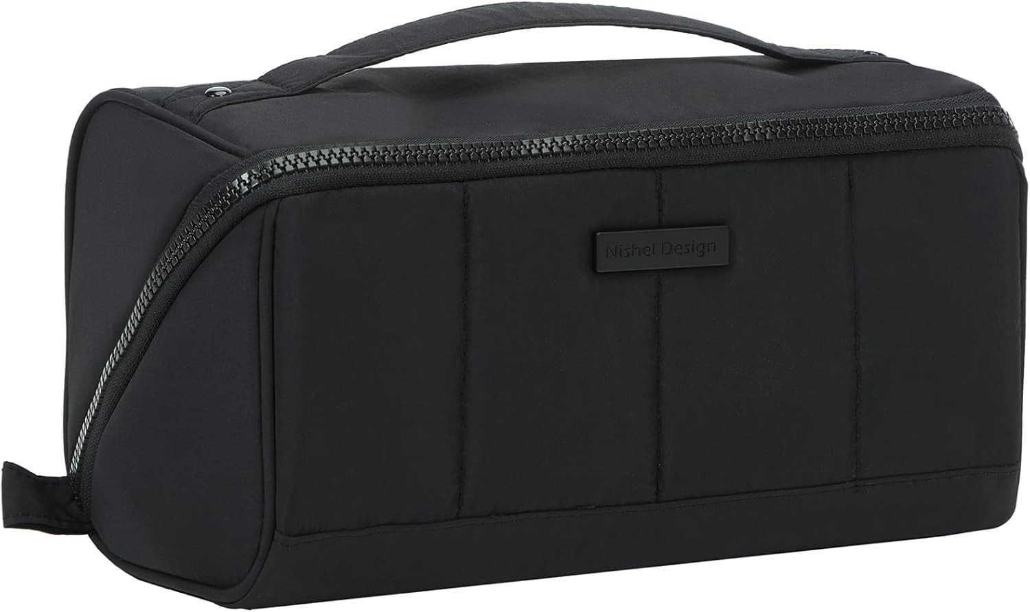 Travel Makeup Bag Women Fluffy & Lightweight Open Flat Cosmetic Organizer W/