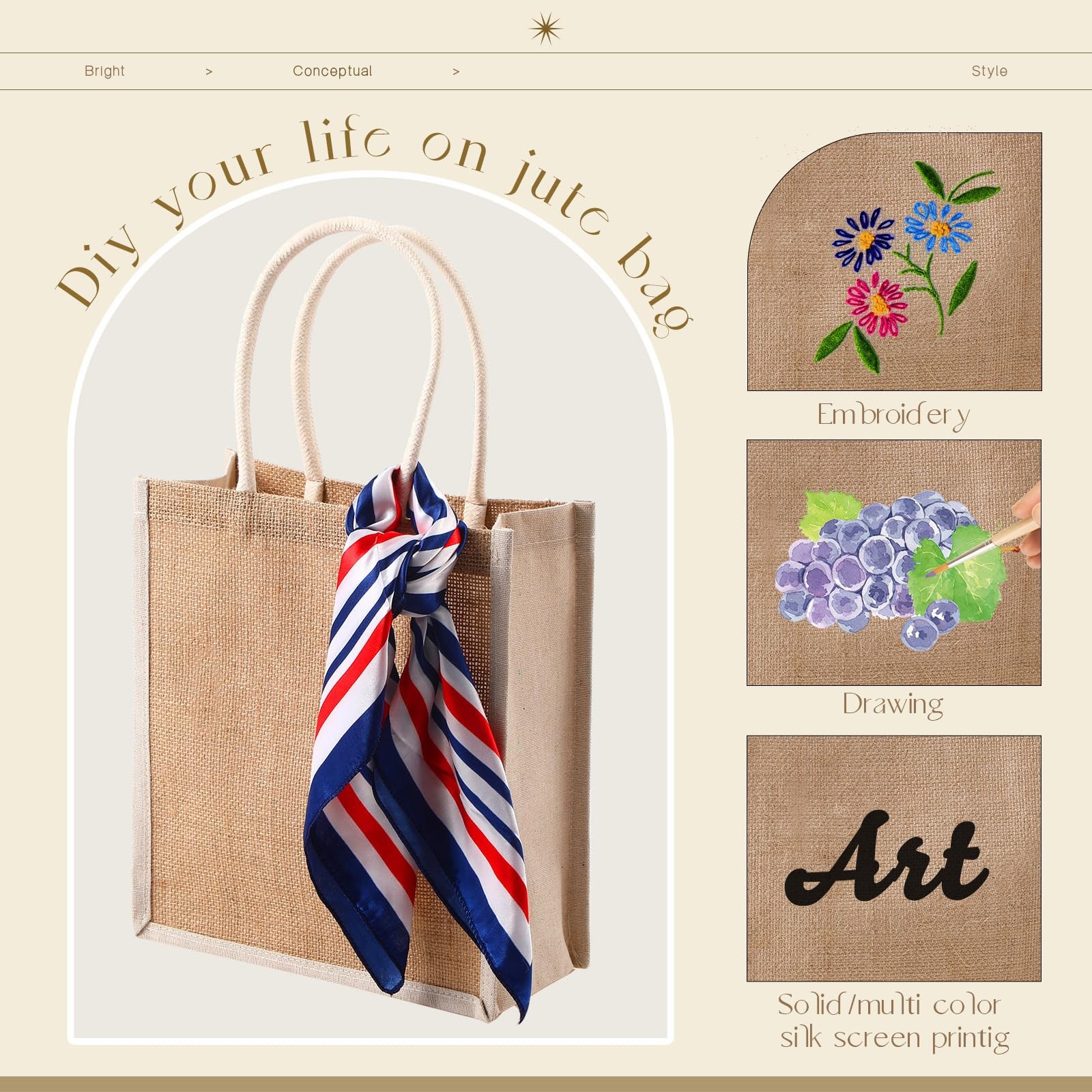16 Pack Burlap Tote Gift Bags with Soft Handles Heavy Duty Multipurpose Jute …