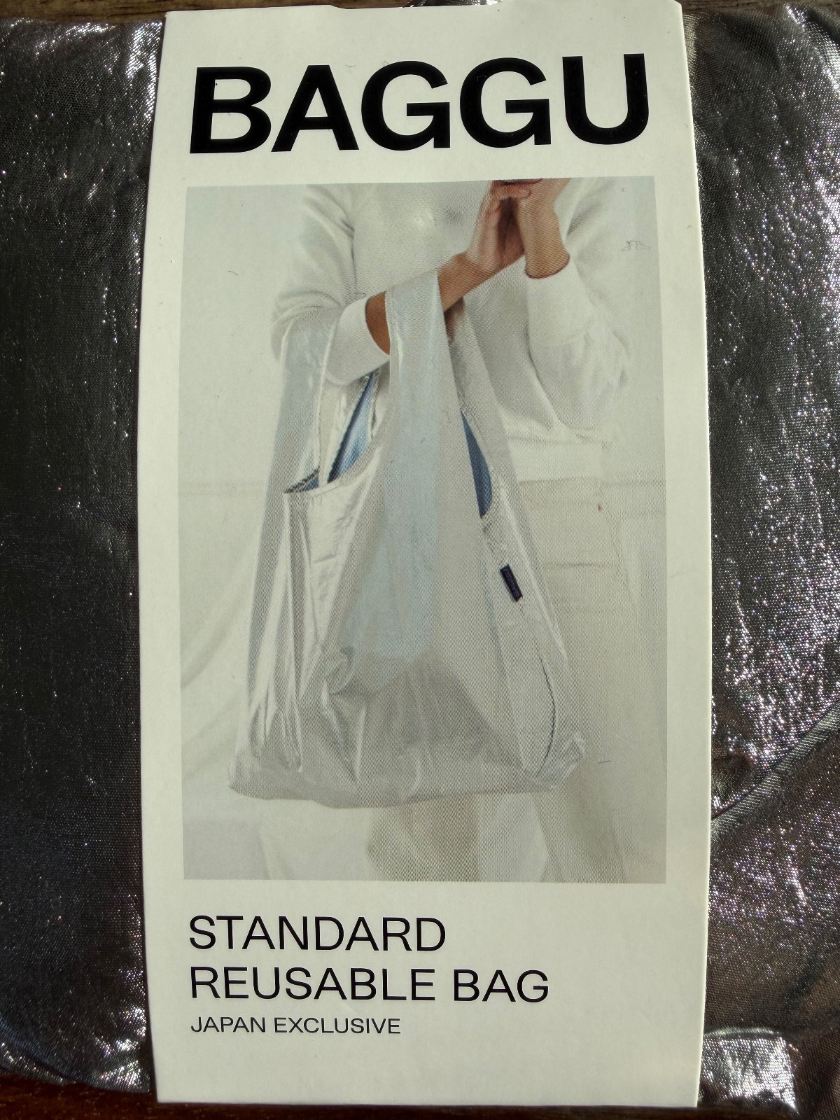 Baggu Reuseable Bag Japan Exclusive – Metallic Silver