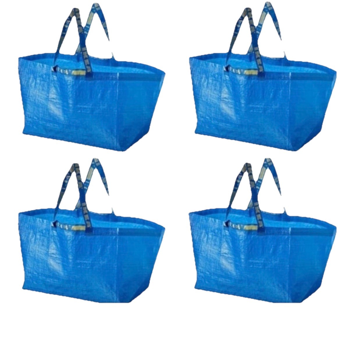 Pack of 4 IKEA Shopping Bag Blue Large Sturdy Laundry, Grocery – 172.283.40 New