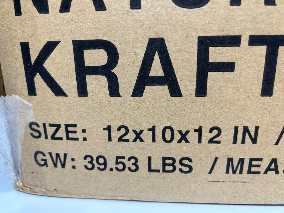 250 Natural Kraft Bags Paper 11.8x 9.5x 12 Tote Handle Bags Box of 250