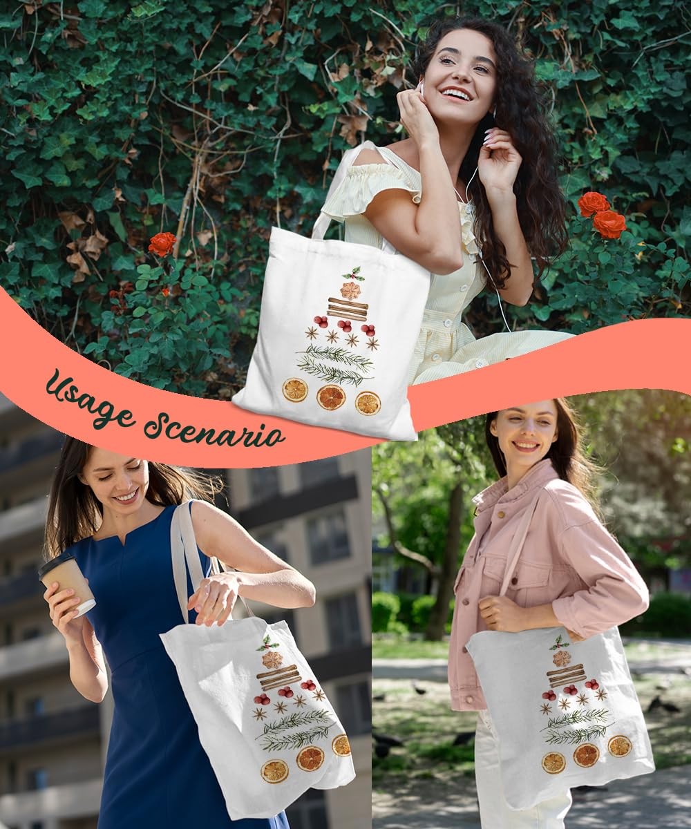 Merry Christmas Food Gifts Canvas Tote Bag for ,Christmas Theme Gifts for Tee…