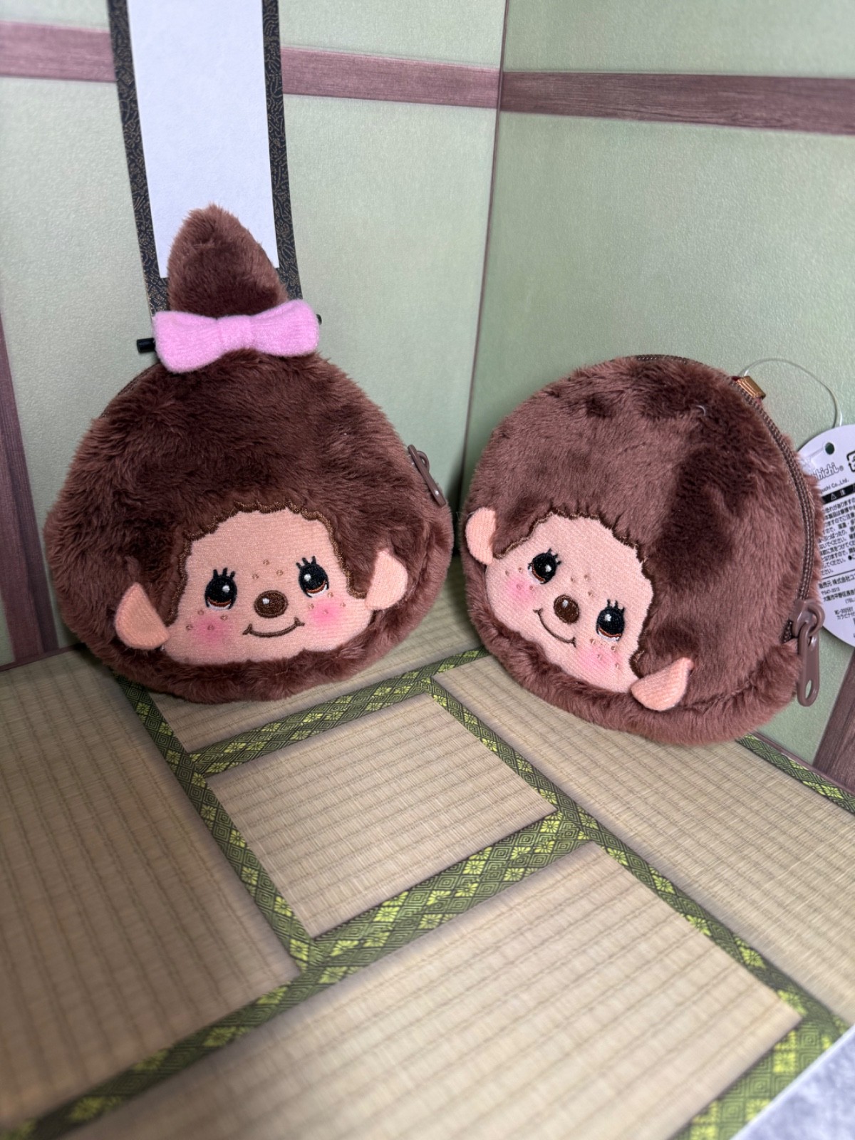 FREE imperfect Monchhichi tote with the purchase of two coin cases charm