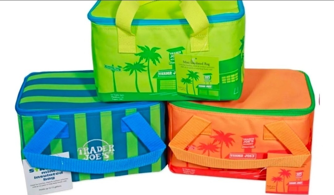 Trader Joe’s Mini Insulated Bag Cooler Striped 1.5 Gal Pick A Color