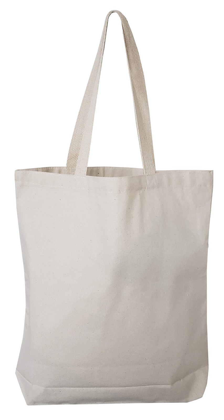 Sturdy Canvas Wholesale Tote Bags with Bottom Gusset 15″ W x 16″ H x 3″ G Bla…